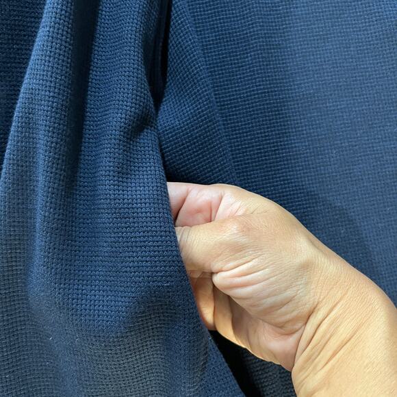 Southcott Threads Women's Waffle Knit Cowl Neck Navy Dress with Pockets Size XL - Picture 2 of 8